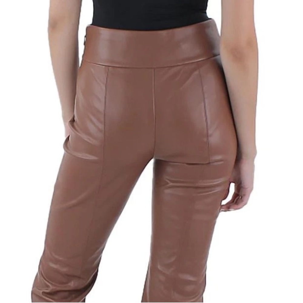 BCBGMaxAzria Faux Leather High Rise Flare Pants - Picture 4 of 4